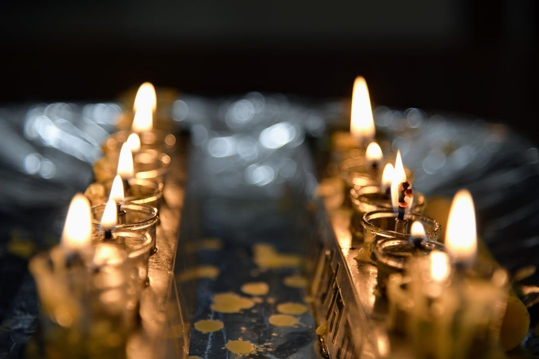 Candles for memorial: processing painful memories.