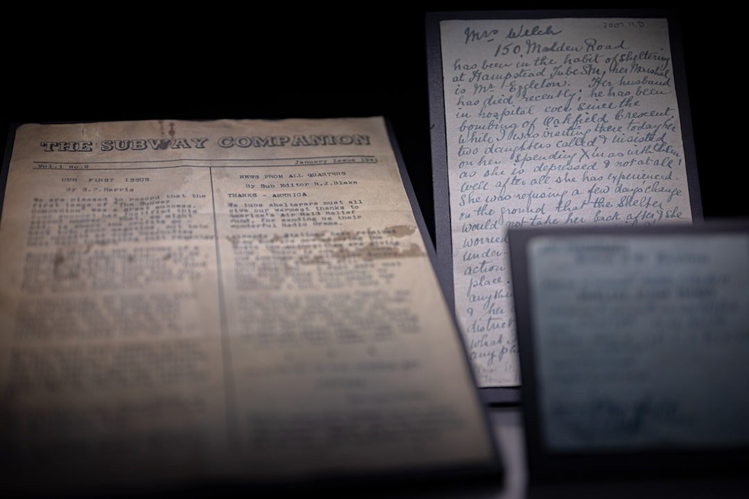 Vintage documents, dim light: honoring grandparent's wisdom.