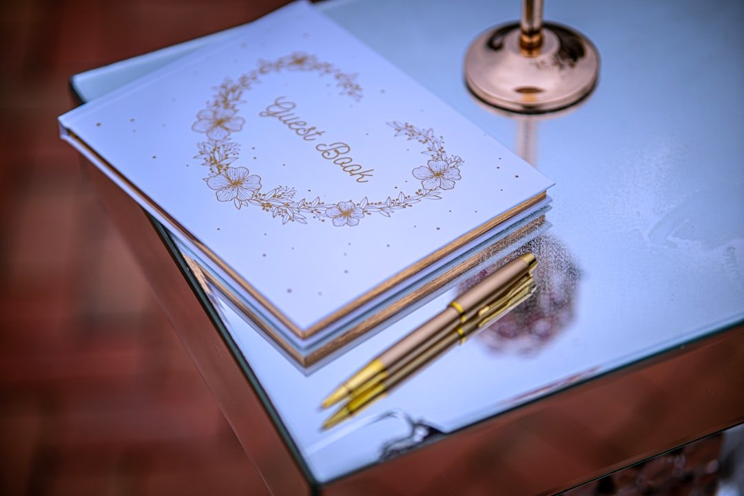 Guest book, gold pen: overcoming writer's block in grief writing.